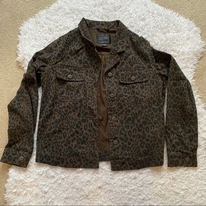 Sanctuary Leopard Button Up Jacket Size Small